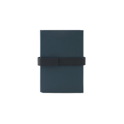 SANDERSON. A5 notepad in PU (50 recycled) with two blocks lined pages and plain pages